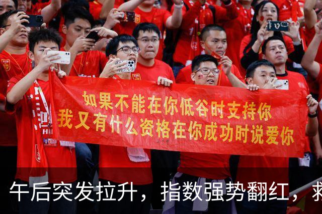 午后突发拉升，指数强势翻红，救兵来了？